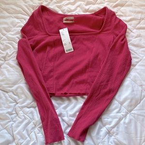 Urban Outfitters Long Sleeve Crop Top - Size Md